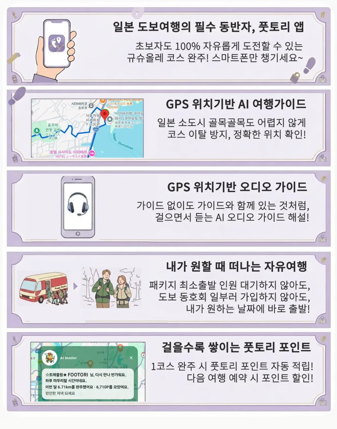 GPS 위치기반 AI 여행가이드 풋토리 앱의 장점